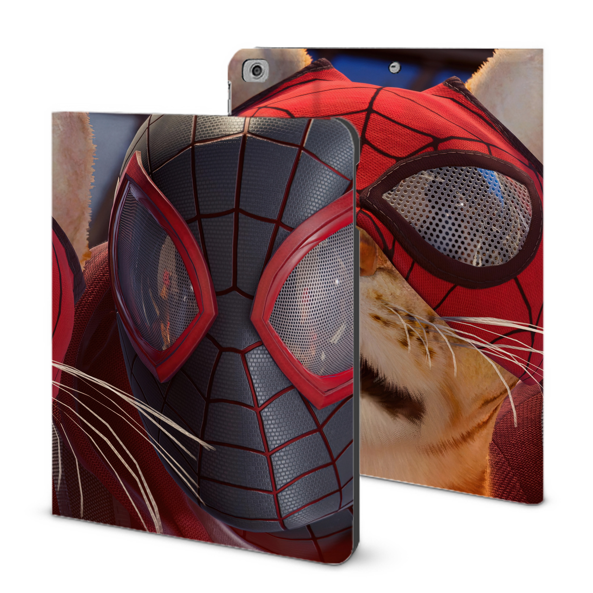 （画像用） Spider Man スパイダーマン IPad ケース ブック型 PUレザー TPU 耐衝撃 軽量 薄型 ペン収納なし 全面保護 IPad 各モデル対応